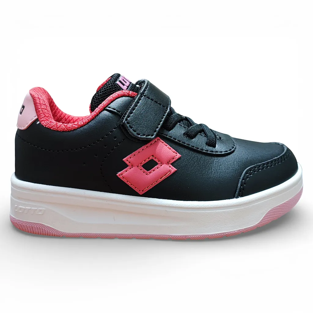 Zapatilla Niña Milan Jr Black/Pink Lotto