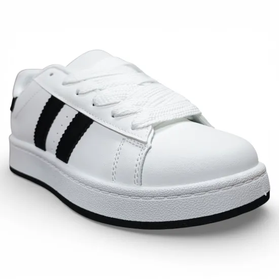 Zapatilla Urbana Mujer White Black City Move New Walk - Imagen 3