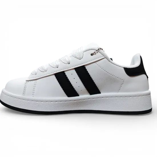 Zapatilla Urbana Mujer White Black City Move New Walk - Imagen 6