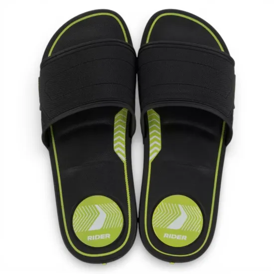 Sandalia Hombre Negro Verde Start Rider - Imagen 2