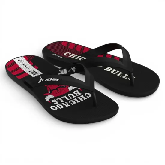 Sandalia Hombre Feel Nba Dedo Ad Negro/Negro/Rojo Rider - Imagen 2