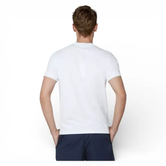 Polera Hombre Blanca Con Logo Frontal Algodón Lacoste - Imagen 2