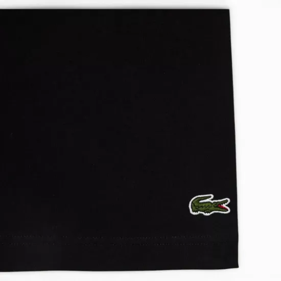 Polera Hombre Negra Con Logo Central Lacoste - Imagen 4