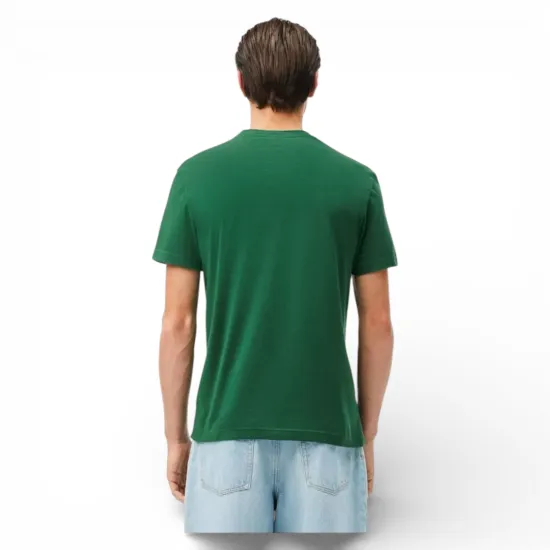Polera Hombre Verde Con Logo Central Lacoste - Imagen 2