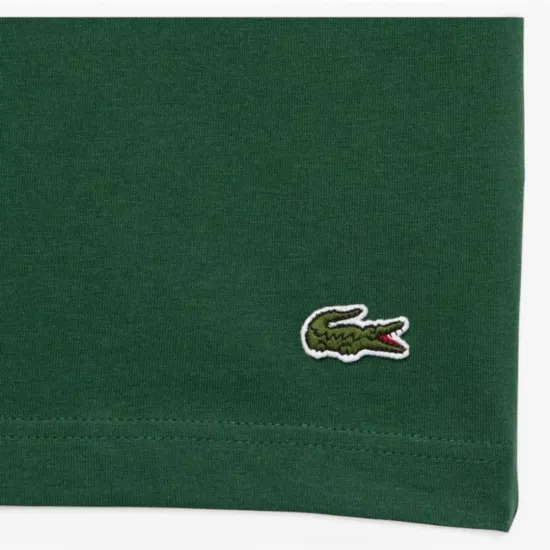 Polera Hombre Verde Con Logo Central Lacoste - Imagen 5