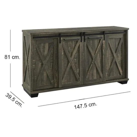 Rack Buffet Para TV 70'' Rustic Msa - Imagen 4