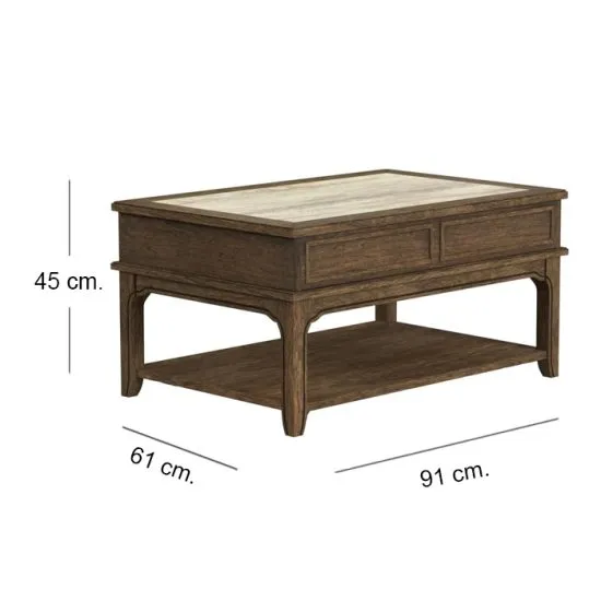 Mesa Centro Arlington Sin Cajon Fija Msa - Imagen 3