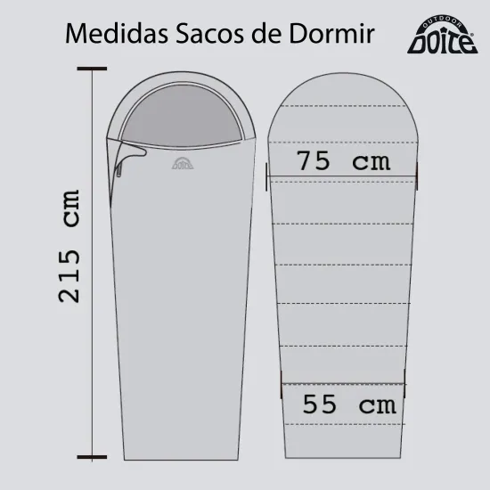 Saco Dormir Rectangular Ultra Bag Khaki Doite - Imagen 3