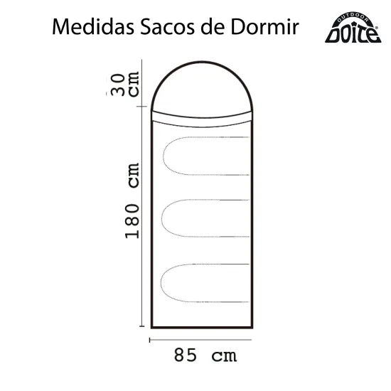 Saco Dormir Rectangular Compass Plus Apricot Doite - Imagen 2