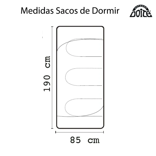 Saco Dormir Rectangular Compass Lt. Blue Doite - Imagen 2