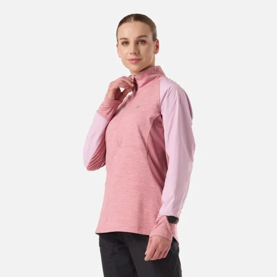 Poleron Mujer Egger 1/4 Zip Rosa Oscuro Lippi - Imagen 2
