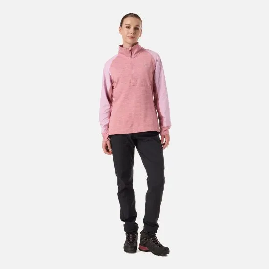 Poleron Mujer Egger 1/4 Zip Rosa Oscuro Lippi - Imagen 6