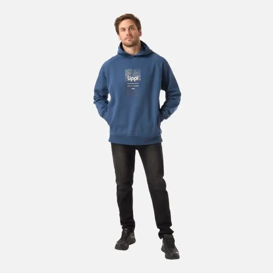 Poleron Hombre Insigne Hoody Sweatshirt Front Print Azul Oscuro Lippi - Imagen 7