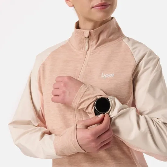 Poleron Mujer Egger 1/4 Zip Damasco Lippi - Imagen 4