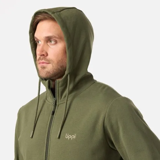 Poleron Hombre Ulmo Full Zip Hoody Sweatshirt Verde Musgo Lippi - Imagen 3