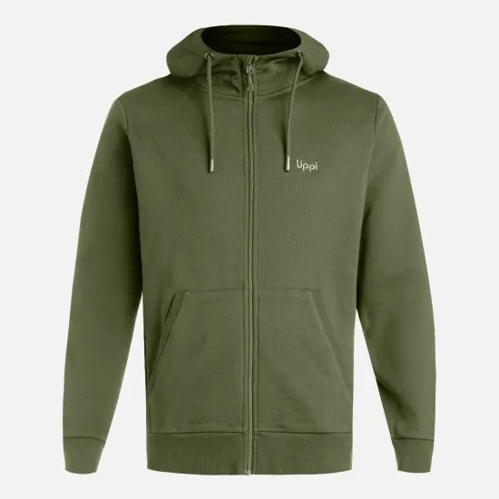 Poleron Hombre Ulmo Full Zip Hoody Sweatshirt Verde Musgo Lippi - Imagen 4