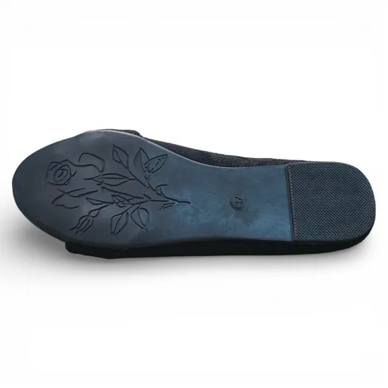 Ballerina Mujer Negro Punta Charol Detalle Frontal Bonny Franco - Imagen 5