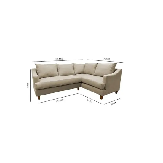 Sofa Seccional Mistral Beige Sofashome - Imagen 4