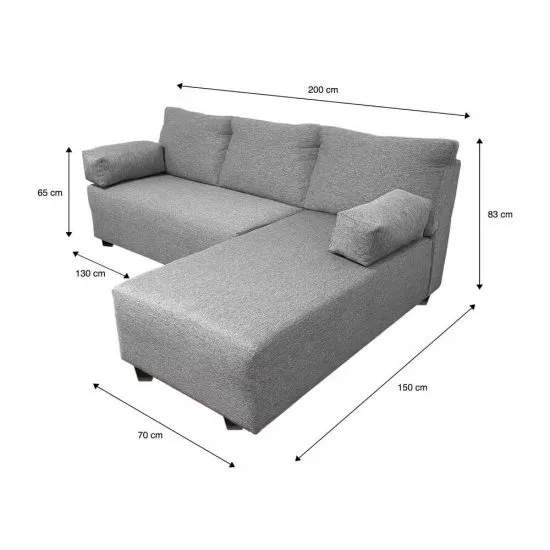Sofa Seccional Eru Gris Sofashome - Imagen 3