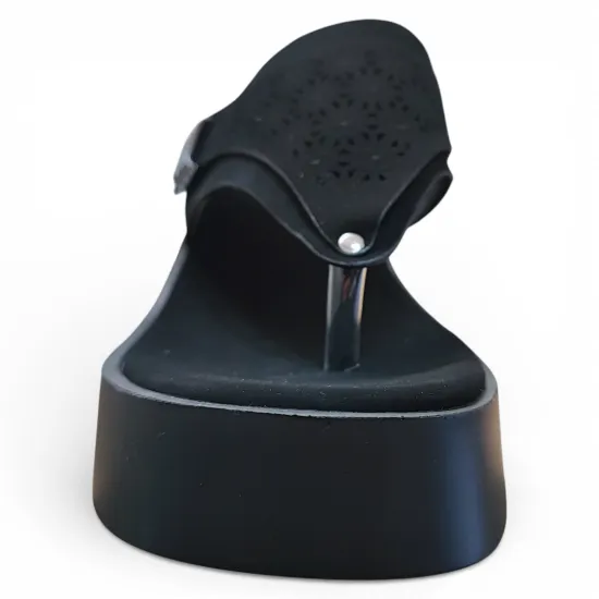 Sandalia Mujer Negra Plataforma Alta Diseño Calado Bonny Franco - Imagen 4