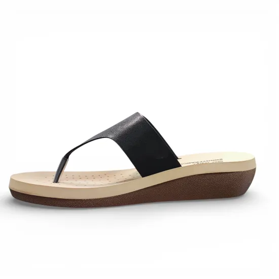 Sandalia Mujer Negra Plataforma Confort Hebilla Bonny Franco - Imagen 3