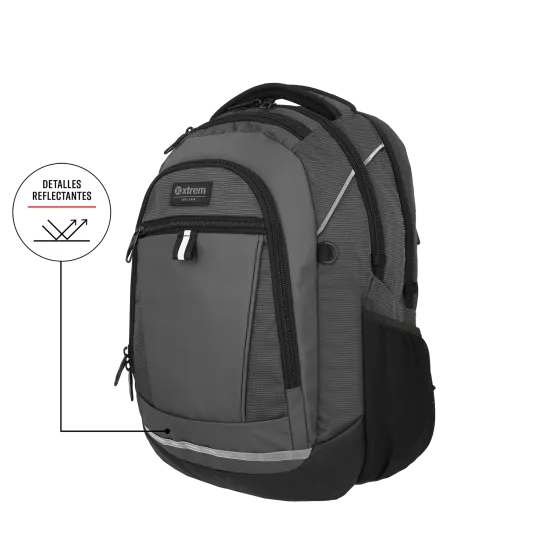 Mochila para notebook 15" Brooklyn gris Xtrem - Imagen 6