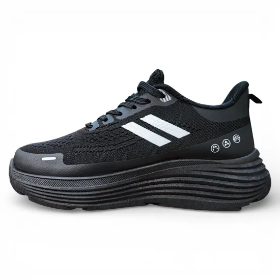 Zapatilla Hombre Negra Deportiva Plataforma Malla Everix - Imagen 2