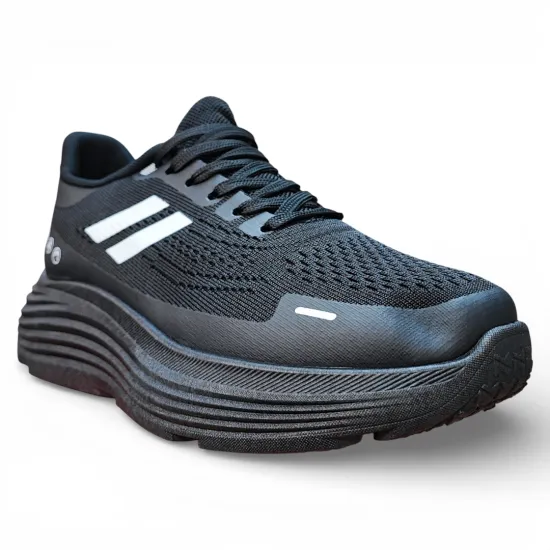 Zapatilla Hombre Negra Deportiva Plataforma Malla Everix - Imagen 4