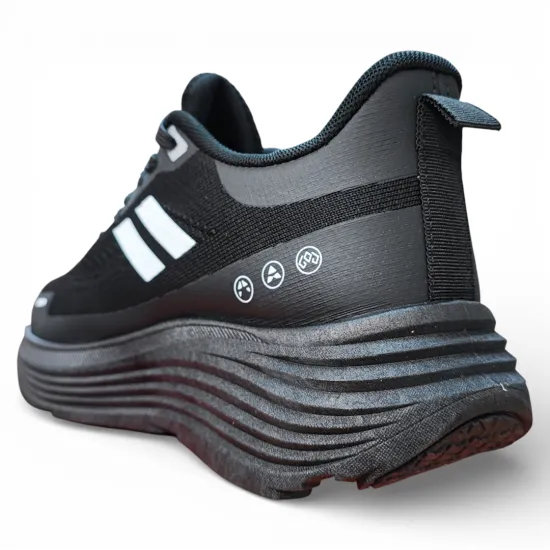 Zapatilla Hombre Negra Deportiva Plataforma Malla Everix - Imagen 5