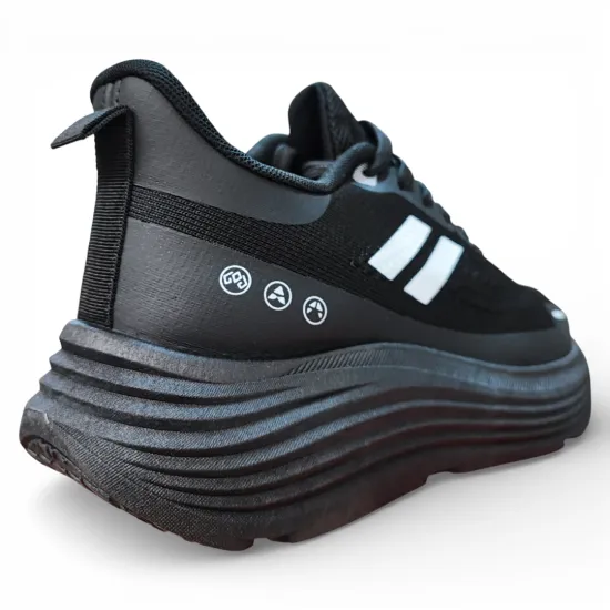 Zapatilla Hombre Negra Deportiva Plataforma Malla Everix - Imagen 6