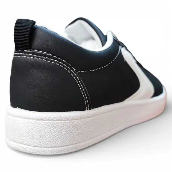Zapatilla Mujer Negra Urbana Suela Blanca Everix - Imagen 3