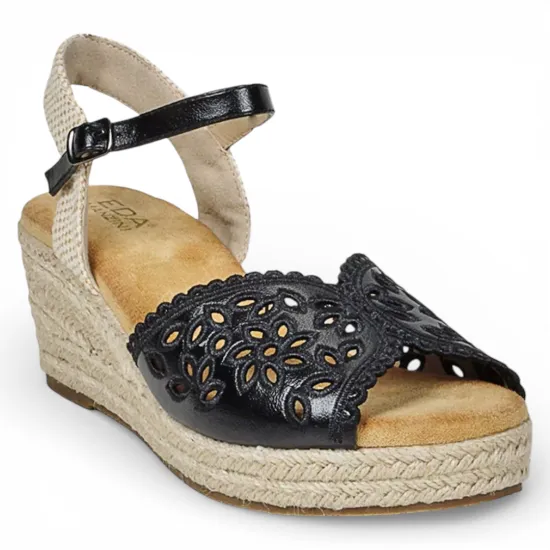 Sandalia Mujer Plataforma Yute Negra Adhara Begoña - Imagen 6