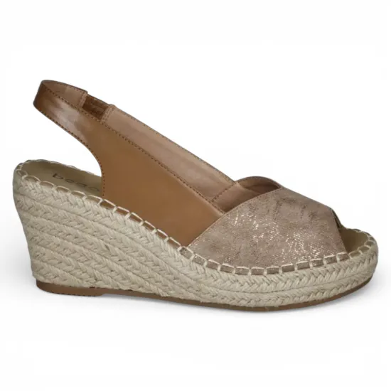Sandalia Mujer Plataforma Yute Beige Dianela Begoña - Imagen 3