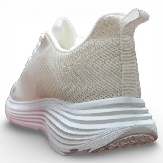 Zapatilla Mujer Blanca Deportiva Malla Plataforma Everix - Imagen 4