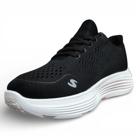 Zapatilla Mujer Negra Malla Deportiva Plataforma Everix - Imagen 2