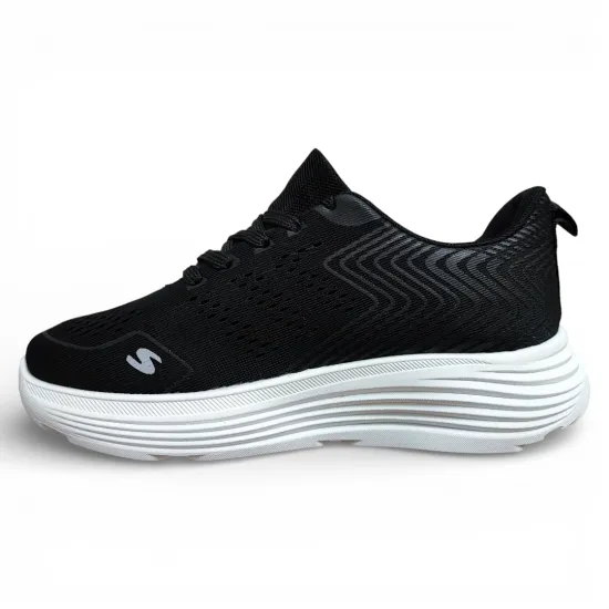 Zapatilla Mujer Negra Malla Deportiva Plataforma Everix - Imagen 7