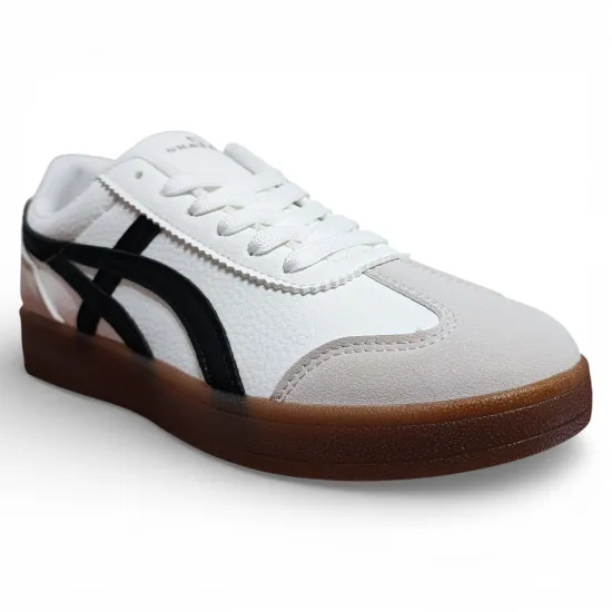 Zapatilla Mujer Blanca Urbana Suela Caramelo Everix - Imagen 3