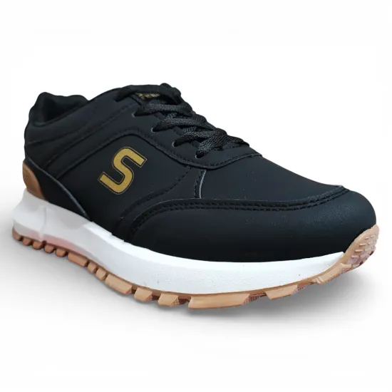 Zapatilla Mujer Negra Urbana Suela Track Everix - Imagen 3