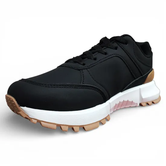 Zapatilla Mujer Negra Urbana Suela Track Everix - Imagen 4