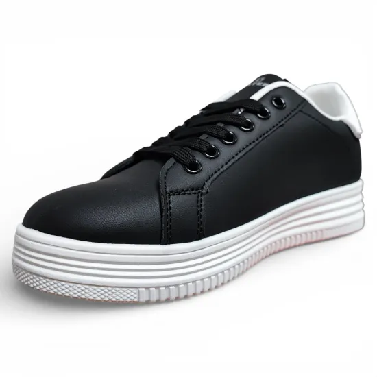 Zapatilla Mujer Negra Plataforma Urbana Everix - Imagen 3