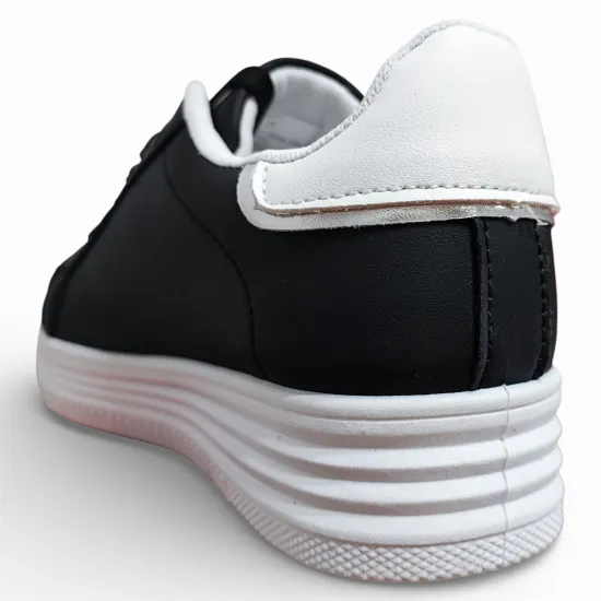 Zapatilla Mujer Negra Plataforma Urbana Everix - Imagen 6