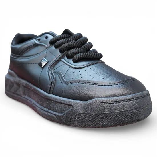 Zapatilla Mujer Negra Escolar Plataforma Everix - Imagen 2