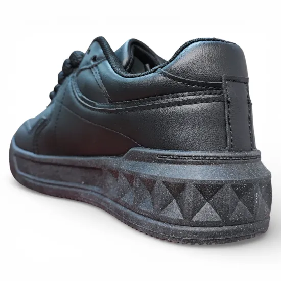 Zapatilla Mujer Negra Escolar Plataforma Everix - Imagen 4