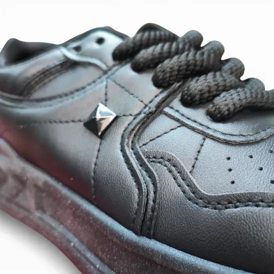 Zapatilla Mujer Negra Escolar Plataforma Everix - Imagen 7