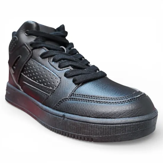 Zapatilla Juvenil Negra Escolar Caña Alta Everix - Imagen 3