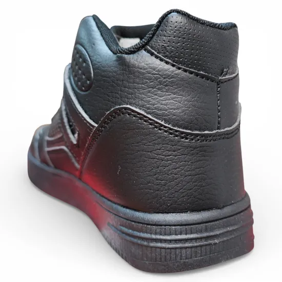 Zapatilla Juvenil Negra Escolar Caña Alta Everix - Imagen 4