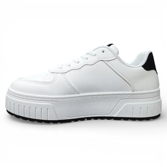 Zapatilla Mujer Blanca Plataforma Urbana Everix - Imagen 3