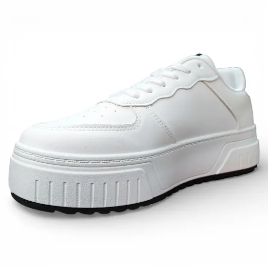 Zapatilla Mujer Blanca Plataforma Urbana Everix - Imagen 5