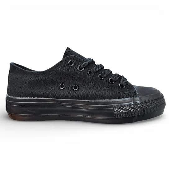 Zapatilla Mujer Lona Urbana Negro New Walk - Imagen 2