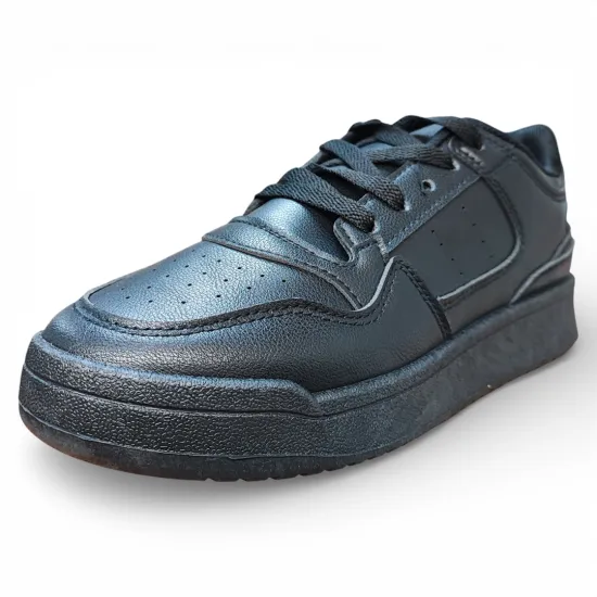 Zapatilla Escolar Juvenil Clásica Negro New Walk - Imagen 2